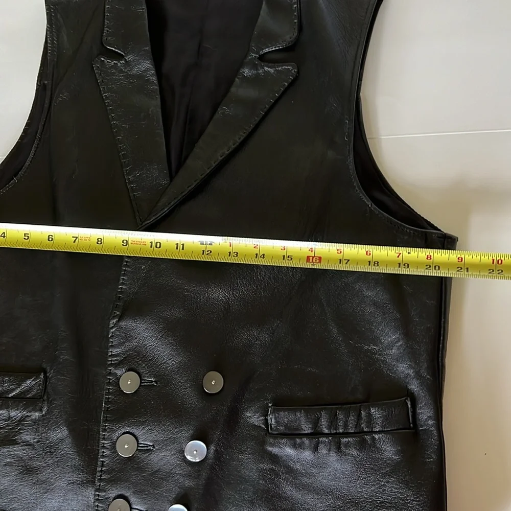 Vintage Genuine Leather Vest - Picture 9 of 15